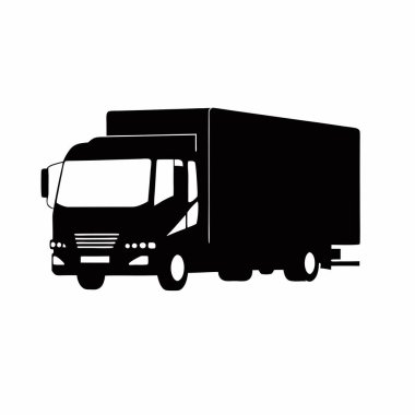 Beyaz bir arka planda izole edilmiş, temiz, siyah bir kamyon ikonu. Basit, profesyonel bir dağıtım ya da ulaşım sembolü gerektiren internet siteleri, uygulamalar ve sunumlar için mükemmel. Lojistik, nakliye ve ticari kullanım için ideal 