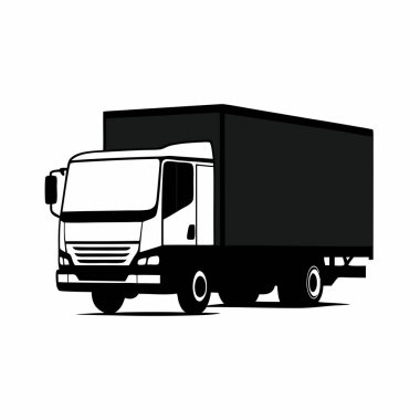 Basit, siyah-beyaz siluet bir kamyon simgesi. Teslimat hizmetleri, lojistik, ulaşım ve nakliye için mükemmel. Temiz ve profesyonel grafik gerektiren internet siteleri, uygulamalar ve pazarlama materyalleri için ideal. Uygun. 