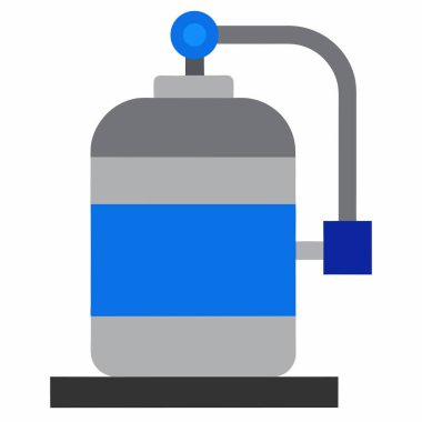 Dağıtım sistemi olan büyük bir endüstriyel sıvı depolama tankı. Gri metal tank ve mavi şeker kutusu, sanayi teknolojisi ve tedarik zinciri altyapısının sergilendiği bir fabrikanın üretim sürecinin bir parçası. Resim verimli akışkan tasvir eder 