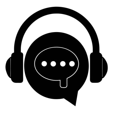 Temiz, minimalist vektör ikonu bir kulaklık tasvir ediyor, müşteri desteği, hizmet, yardım ve iletişimi sembolize ediyor. İnternet siteleri, uygulamalar ve çevrimiçi yardımı, sohbet desteğini veya Cal 'i temsil eden basit, profesyonel bir grafik gerektiren sunumlar için ideal