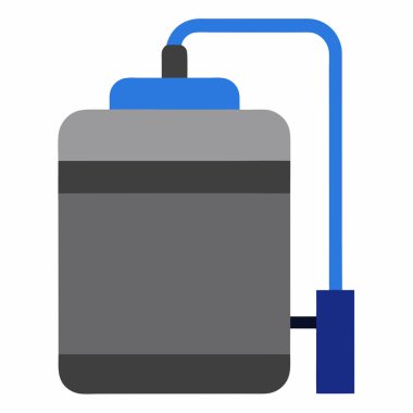 Büyük bir endüstriyel su filtreleme tankını tasvir eden bir vektör ikonu. Su arıtma, arıtma tesisleri, endüstriyel süreçler ve ilgili kavramlar için idealdir. İnternet siteleri, bilgi grafikleri ve teknik bilgiler için uygun temiz, profesyonel tasarım