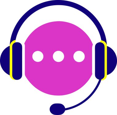 Müşteri desteğini tasvir eden modern vektör ikonu, iletişim ve yardımı sembolize eden bir kulaklık içeriyor. İnternet siteleri, uygulamalar ve pazarlama malzemeleri için ideal müşteri hizmetleri, teknik destek, çağrı merkezleri ve çevrimiçi yardım. Basit, temiz.