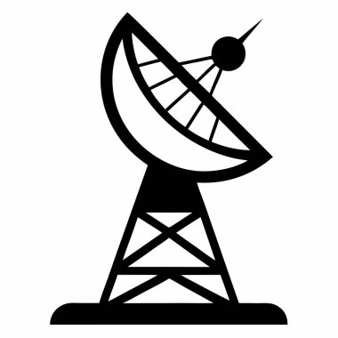 Uydu anteni tasvir eden modern, gösterişli bir ikon iletişim, teknoloji ve küresel bağlantıyı sembolize ediyor. İnternet siteleri, uygulamalar ve sunumlar için kablosuz veri iletimi ve recepti 'nin temiz ve geleceksel bir temsiline ihtiyaç var.