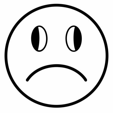 Üzgün yüz ifadelerinin basit, minimalist siyah-beyaz çizimi. Web siteleri, uygulamalar ya da mutsuzluk ya da üzüntünün net, kolayca fark edilebilen bir sembolüne ihtiyaç duyan herhangi bir tasarım projesi için mükemmel. Grafik vektörü kolayca ölçeklenebilir ve adapte edilebilir. 