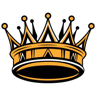 Kraliyet altın tacı, kraliyeti, gücü ve başarıyı temsil etmek için mükemmel. Monarşinin, mirasın ya da lüksün sembolüne ihtiyaç duyan projeler için idealdir. Bu vektör illüstrasyonu, varyete için çok yönlü bir tasarım öğesi sunan bir çizgi film tarzında mevcuttur