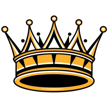 Kraliyetin altın tacı, monarşiyi, gücü ve lüksü temsil etmek için mükemmel. Bu karikatür tarzı vektör illüstrasyonu, klasik veya retro hissi gerektiren projeler için idealdir ve tasarım ve grafiklerde kolay kullanım için beyaz bir arkaplanda izole edilmiştir. Th