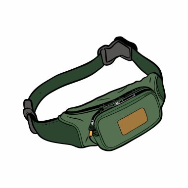 Şık ve kullanışlı yeşil bir yelek çantası, günlük kullanım ve seyahat için mükemmel. Güvenli bir fermuar kapama, rahat bir uyum için ayarlanabilir kayış ve dayanıklı bir yapı içeriyor. Kompakt ama geniş, bu modaya uygun bir kalça çantası.