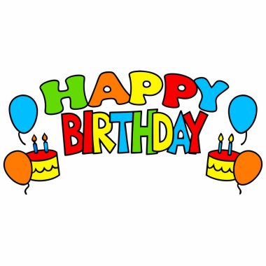 Renkli balonlar, lezzetli pastalar ve yanan mumlarla dolu canlı bir doğum günü afişi. Davetiyeler, tebrik kartları, parti dekorasyonları ya da web afişleri için mükemmel. Özelleştirilebilir metin seçenekleriyle yüksek çözünürlüklü vektör grafiği. K için ideal