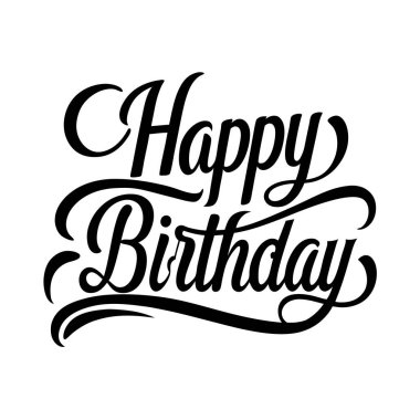 Doğum günü kutlamaları için zarif bir yazı dizaynı. Davetiyeler, kartlar ve sosyal medya için mükemmel. Klasik senaryo harfleri olan sofistike, modern bir estetik. Çok yönlülük için siyah-beyaz renk şeması. Basit ama stil