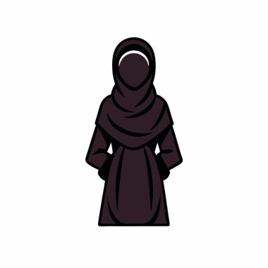Siyah bir abaya ve tesettürdeki Müslüman bir kadının zarif bir temsili. Basit, modern tasarım gösterişli mütevazı moda. İslam kültürüne, modaya ya da kadınların yetkilendirmesine odaklanan internet siteleri, bloglar ya da yayınlar için mükemmel. Uygun.