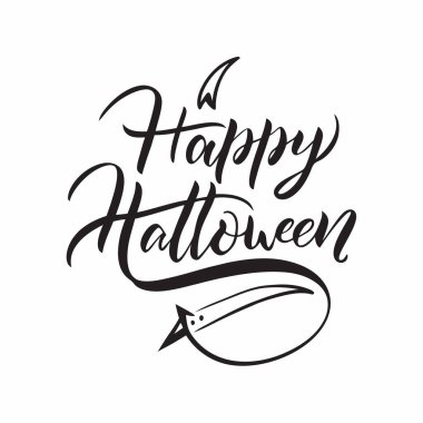 Zarif kaligrafi ve tipografi içeren zarif bir Cadılar Bayramı tebrik kartı tasarımı. Dijital veya basılı kullanım için mükemmel, bu ürkütücü ama şenlikli tasarım afişler, posterler ve sosyal medya için idealdir. Basit, siyah ve beyaz bir estetik bir soph yaratır.