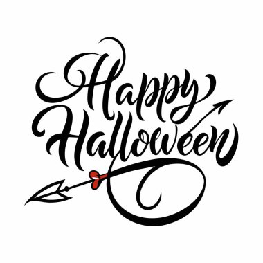 Zarif Cadılar Bayramı el yazısı tasarımı, davetiyeler, kartlar ve parti dekorasyonları için mükemmel. Şık bir yazı tipi ve siyah, beyaz ve kırmızı renk paleti içerir. Yazdırma veya web kullanımı için uygun vektör illüstrasyonu. Ürkütücü ama soph