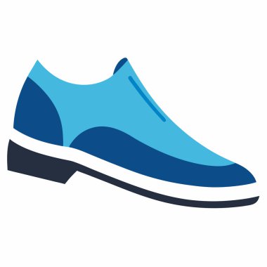 Modern, rahat, sıradan bir ayakkabı tasarımının şık bir vektör çizimi. Moda blogları, web siteleri, giyim katalogları ve pazarlama malzemeleri için mükemmel. Erkek giyim ve ayakkabılarını sergilemek için basit ve zarif bir grafik. Moda ve çok yönlü d