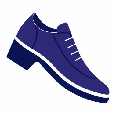 Tek bir lacivert erkek giysisi ayakkabısının zarif bir temsili. Yan görünüş, beyaz arka planda izole edilmiş. Moda, e-ticaret ya da şık ve minimum ayakkabı grafiği gerektiren tasarım projeleri için mükemmel. Klasik dantelli giysi tasarımı ve
