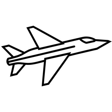 Havacılık, ordu ya da teknoloji projeleri için mükemmel bir savaş uçağının modern sanat simgesi. Web siteleri, uygulamalar ve sunumlar için uygun temiz vektör tasarımı. Uçak kanatları, motor ve kokpitin detaylı ana hatlarını içeriyor. S 'yi temsil eder