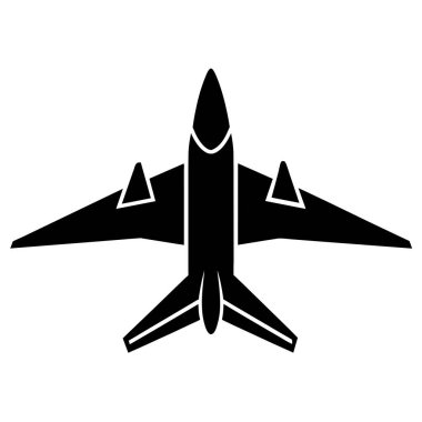 Yukarıdan görülen basit, siyah siluet bir uçak simgesi. İnternet siteleri, uygulamalar ya da temiz, minimalist seyahat ya da havacılık grafiği gerektiren sunumlar için mükemmel. Yüksek çözünürlüklü vektör dosyası, kalite kaybı olmadan kolayca ölçeklenebilir. İdeal 