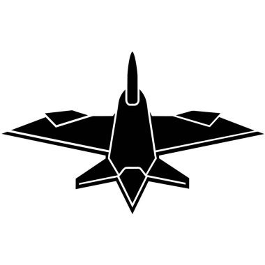 Askeri, havacılık ve teknoloji projeleri için biçilmiş kaftan bir savaş uçağının siluet simgesi. Siyah beyaz olarak vektör grafiği mevcut. Güçlü ve modern tasarım elem gerektiren web siteleri, sunumlar ve uygulamalar için idealdir