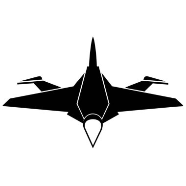 Askeri, havacılık veya teknoloji projeleri için mükemmel bir hayalet savaş jeti silueti. Yüksek kontrastlı siyah-beyaz vektör grafiği, logolar, çizimler ve tasarım elemanları için idealdir. Temiz hatlar ve güçlü, modern estetik..