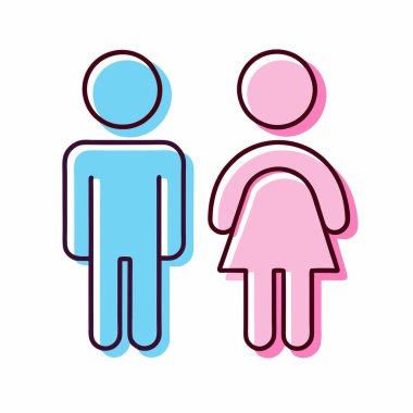 çift simge vektör illüstrasyonu