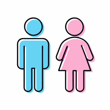 male and female icon. vector illustration