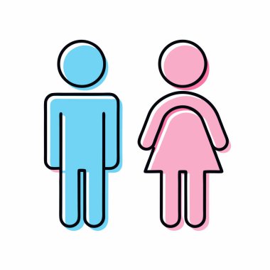 çift simgesi set vektör illüstrasyon tasarımı