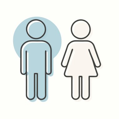 Erkek ve kadın simgeleri.