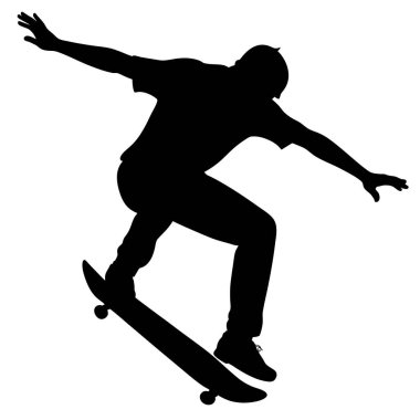 Bir kaykaycının vektörü.