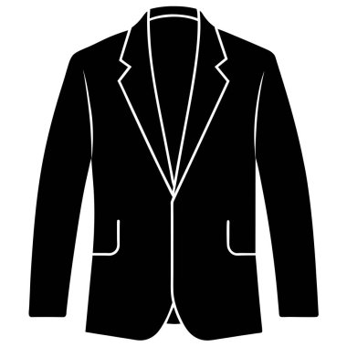 siyah ceket simgesi, basit biçim