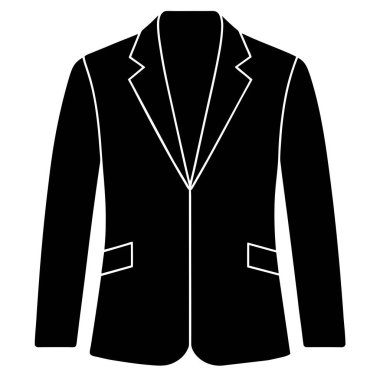 erkek moda ceketi, vektör, illüstrasyon, siyah beyaz arka plan