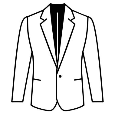 erkek ceketi simgesi, taslak biçimi