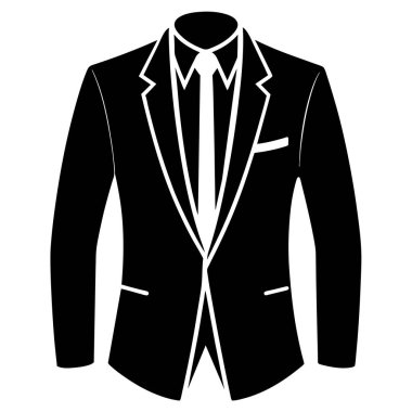 Siyah bir takımın vektör illüstrasyonu