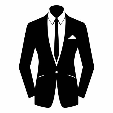 Siyah beyaz kravatlı erkek smokini.