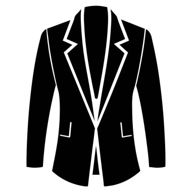 moda ceket ikonu vektör illüstrasyonu