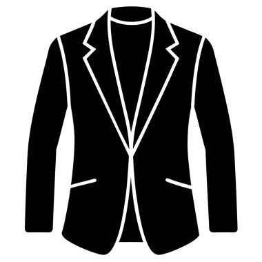 Erkek ceketi simgesi, basit stil.