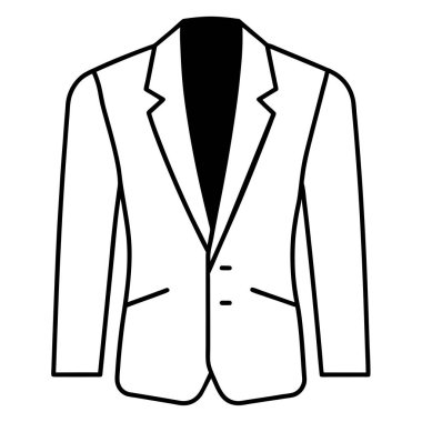 Ceket simgesi, vektör illüstrasyonu