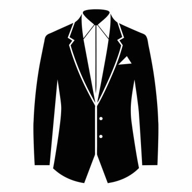 vektör siyah ceket simgesi