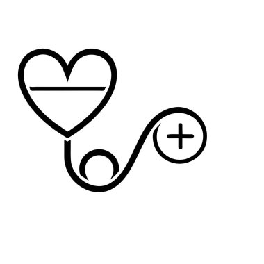 Tıbbi kalp şekli logo vektör resim çizimi (4)