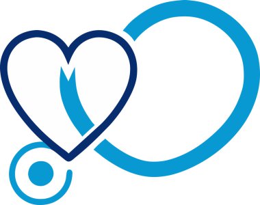 Tıbbi kalp şekli logo vektör resim çizimi (5)