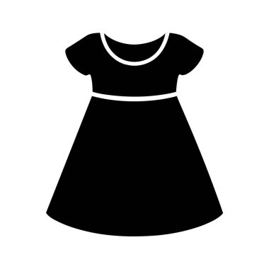 Elbise simgesinin siyah ve beyaz vektörü