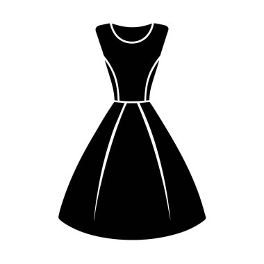 Beyaz arkaplan vektör illüstrasyon tasarımı üzerinde kadın elbisesi