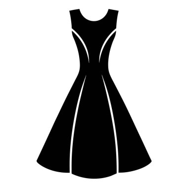 moda elbise simgesi, basit vektör illüstrasyonu