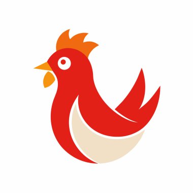 Minimalist Tavuk Logosu tasarımı konsept vektör sanat çizimi (3)