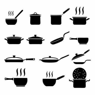 Farklı mutfak gereçleri kümesi