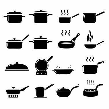 Mutfak ikonları. vektör illüstrasyonu.