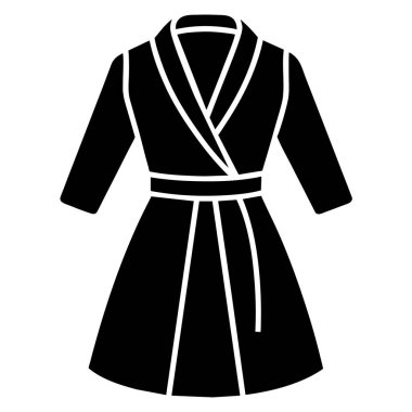 Moda biçimi izole edilmiş arkaplan bornoz simgesi