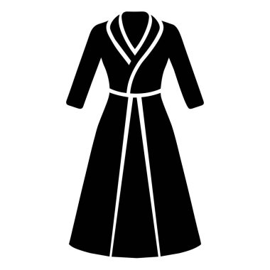 Siyah beyaz bir elbisenin vektör çizimi