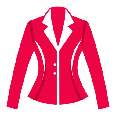 kırmızı ceket simgesi, vektör illüstrasyonu