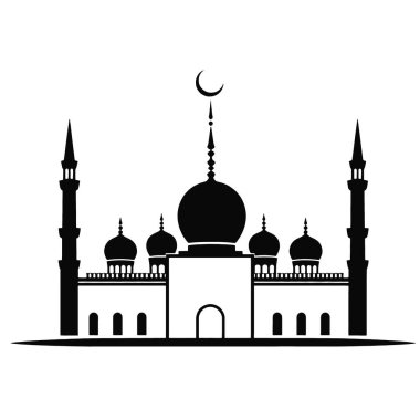 Yıldızlı ve aylı bir caminin silueti, Ramazan Kareem