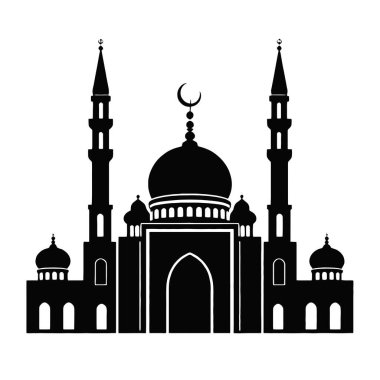 Cami silueti vektör resimleme simgesi