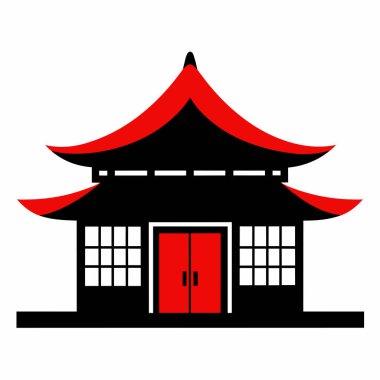 Beyaz arkaplanda izole edilmiş kırmızı kapı simgesi